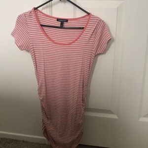 Pink stripe maternity top